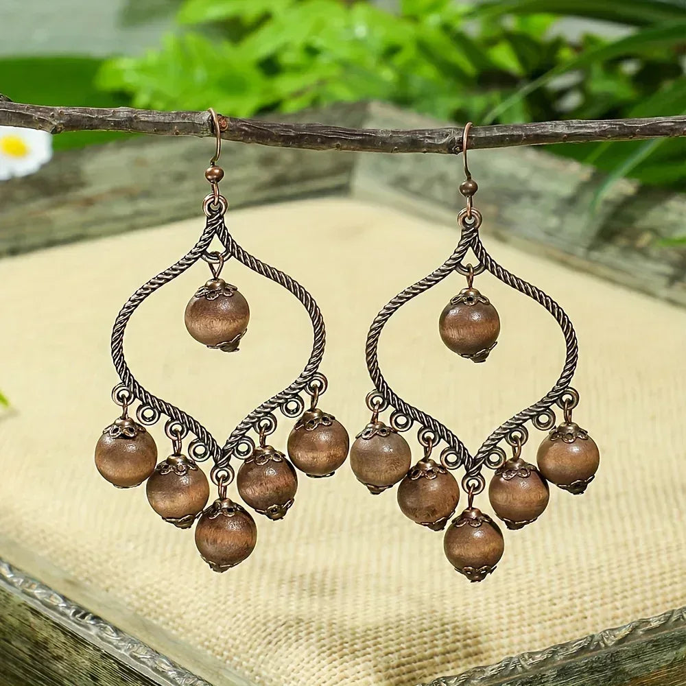 Boucles d'Oreilles Femme à Pois Vintage - Bijou Rétro Élégant - AgorAstrA