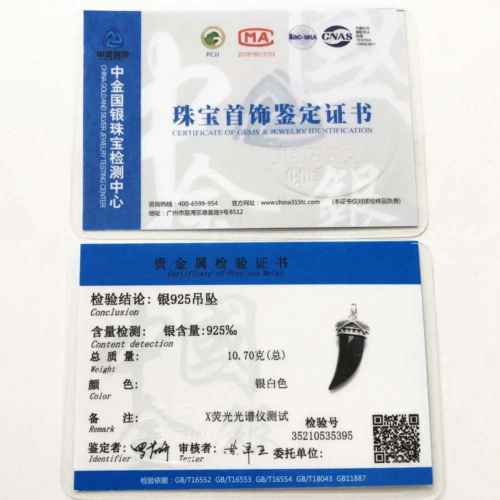 Pendentif Ethnique Maori Dent Tigre - Bijou Unisexe Symbolique Cadeau - AgorAstrA