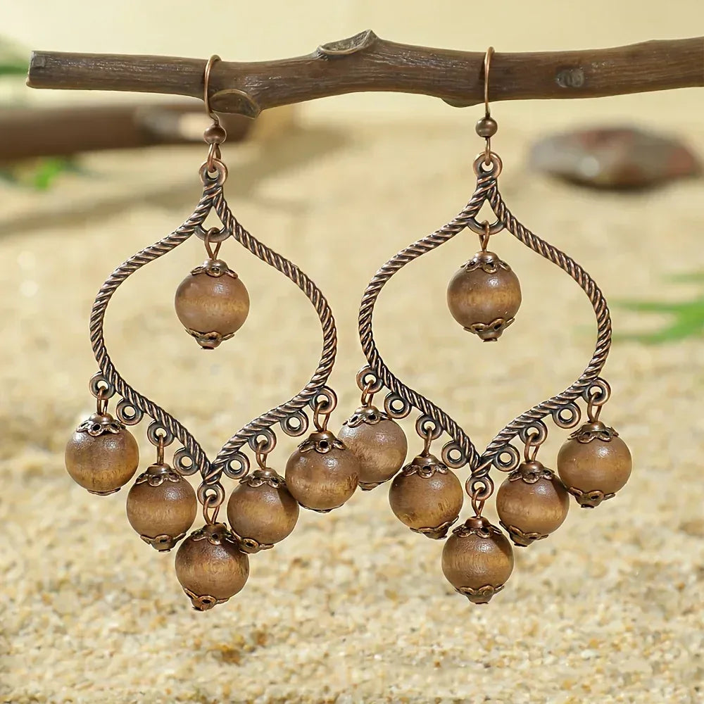 Boucles d'Oreilles Femme à Pois Vintage - Bijou Rétro Élégant - AgorAstrA