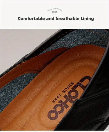 Chaussures homme business casual confortables et respirantes avec coutures apparentes - AgorAstrA