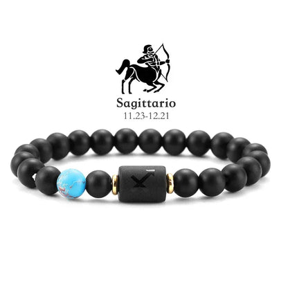 Bracelet Zodiaque Pierre Naturelle - 12 Signes Astrologiques Unisexe - AgorAstrA