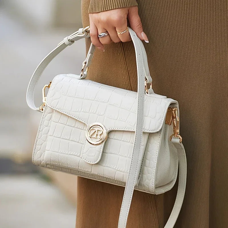 Sac à Main Femme Haut de Gamme Motif Crocodile - Luxe Élégant - AgorAstrA