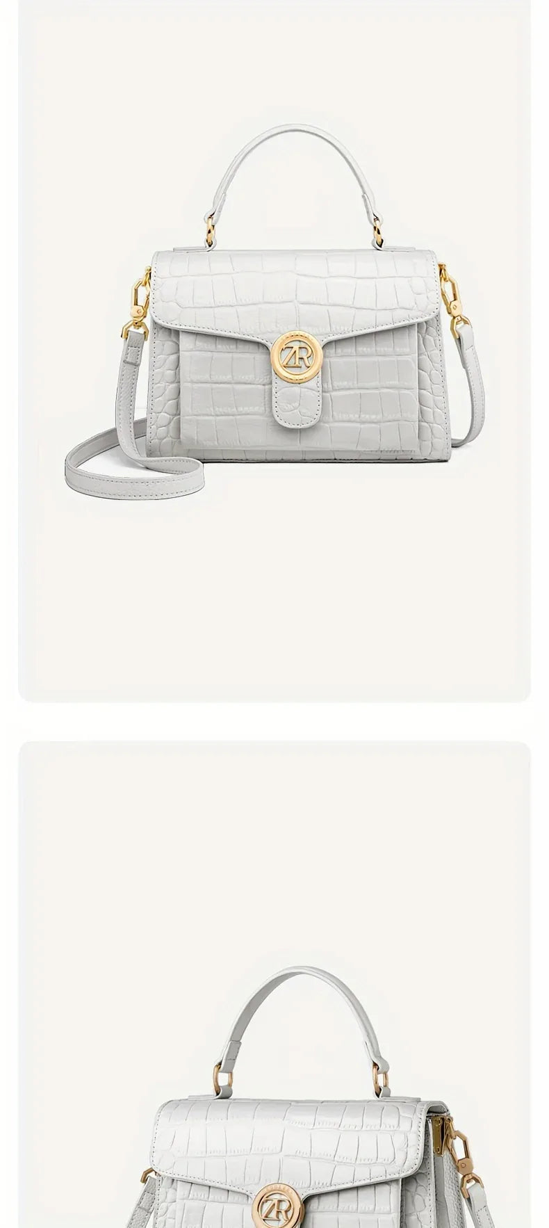 Sac à Main Femme Haut de Gamme Motif Crocodile - Luxe Élégant - AgorAstrA