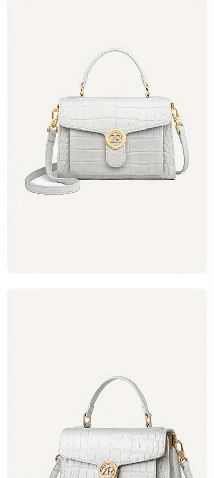 Sac à Main Femme Haut de Gamme Motif Crocodile - Luxe Élégant - AgorAstrA