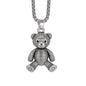 Collier Little Bear en titane 201, pendentif lapin hip-hop, accessoire minimaliste et polyvalent pour homme, chaîne longue de 70 cm (27,56 pouces). - AgorAstrA