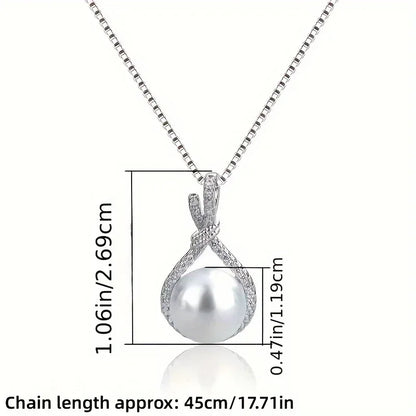 Collier Pendentif Perle Mariée Pierre Naissance Janvier Cuivre Zircone - AgorAstrA