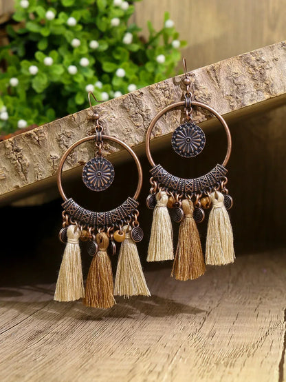 Boucles d'Oreilles Femme à Pois Vintage - Bijou Rétro Élégant - AgorAstrA