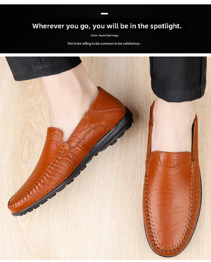 Chaussures homme business casual confortables et respirantes avec coutures apparentes - AgorAstrA