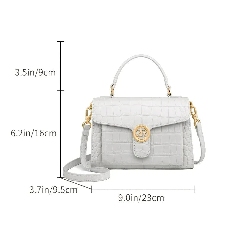 Sac à Main Femme Haut de Gamme Motif Crocodile - Luxe Élégant - AgorAstrA