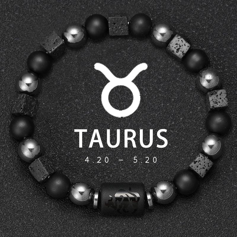 Bracelet Zodiaque Pierre Naturelle - 12 Signes Astrologiques Unisexe - AgorAstrA