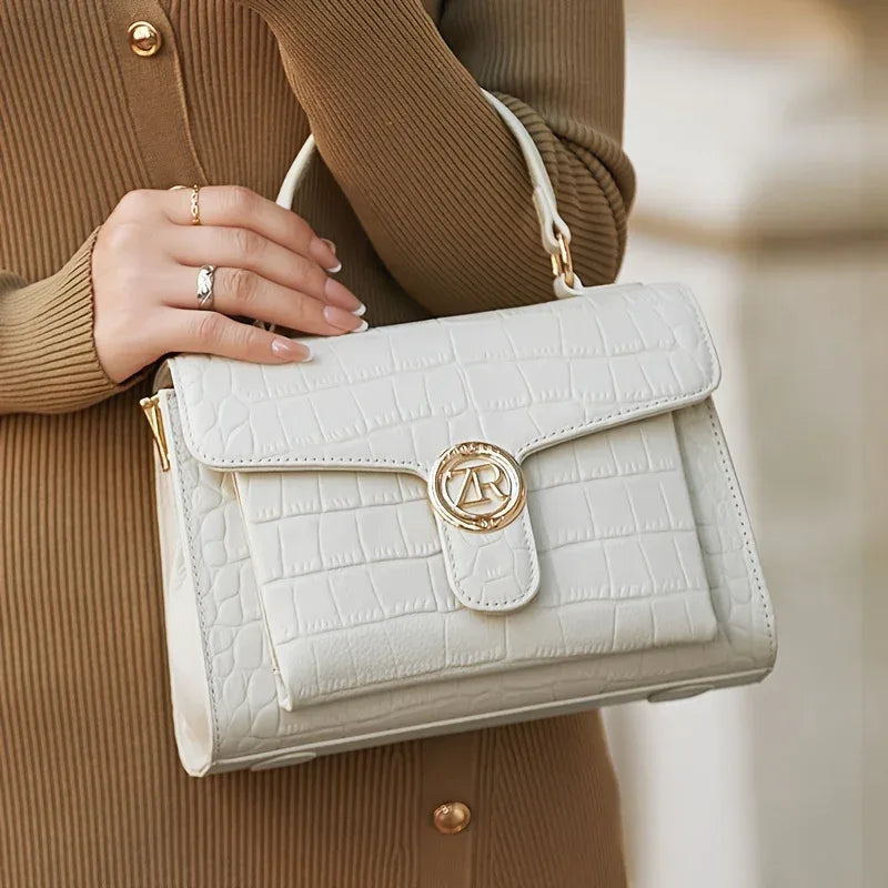 Sac à Main Femme Haut de Gamme Motif Crocodile - Luxe Élégant - AgorAstrA
