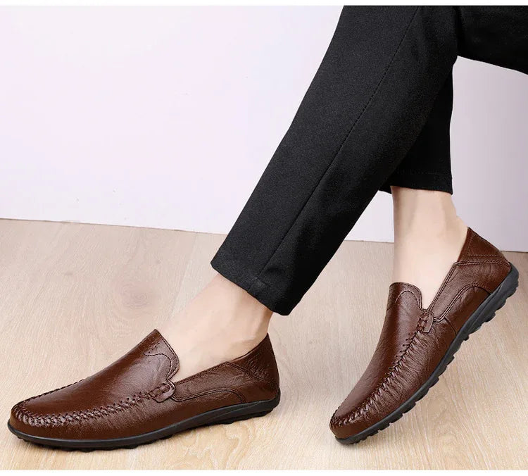 Chaussures homme business casual confortables et respirantes avec coutures apparentes - AgorAstrA