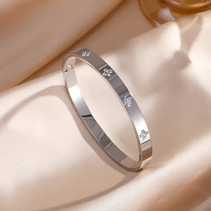 Ensemble 5 Bracelets ZAKOL Acier Inoxydable Zirconiums Empiler Femme - AgorAstrA