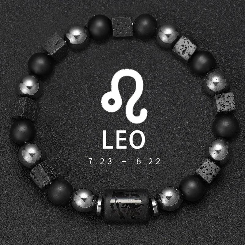 Bracelet Zodiaque Pierre Naturelle - 12 Signes Astrologiques Unisexe - AgorAstrA