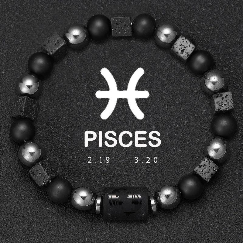 Bracelet Zodiaque Pierre Naturelle - 12 Signes Astrologiques Unisexe - AgorAstrA