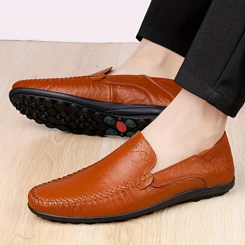 Chaussures homme business casual confortables et respirantes avec coutures apparentes - AgorAstrA