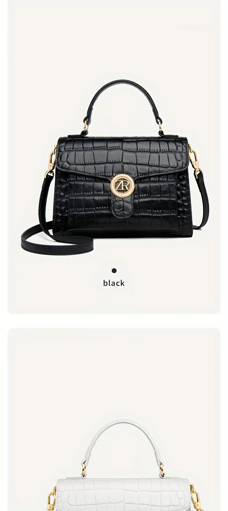 Sac à Main Femme Haut de Gamme Motif Crocodile - Luxe Élégant - AgorAstrA