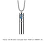 Collier Pendentif Zodiaque Parfum - Acier Inoxydable 304 - Design Fumée Bleue - AgorAstrA