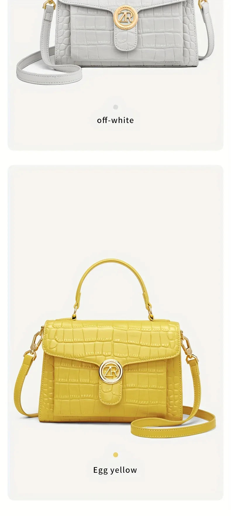 Sac à Main Femme Haut de Gamme Motif Crocodile - Luxe Élégant - AgorAstrA