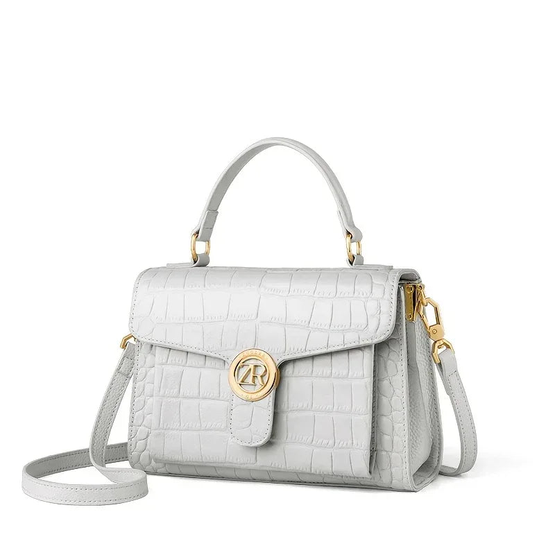 Sac à Main Femme Haut de Gamme Motif Crocodile - Luxe Élégant - AgorAstrA