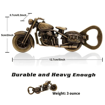 Ouvre-bouteille moto doré (1 pièce) - Cadeau idéal pour les amateurs de bière et les hommes - 12,7 cm x 5,1 cm x 0,8 cm - 85 ml - AgorAstrA