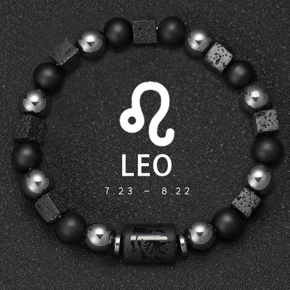 Bracelet Zodiaque Pierre Naturelle - 12 Signes Astrologiques Unisexe - AgorAstrA