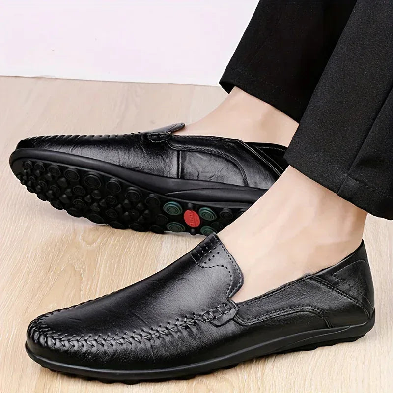 Chaussures homme business casual confortables et respirantes avec coutures apparentes - AgorAstrA