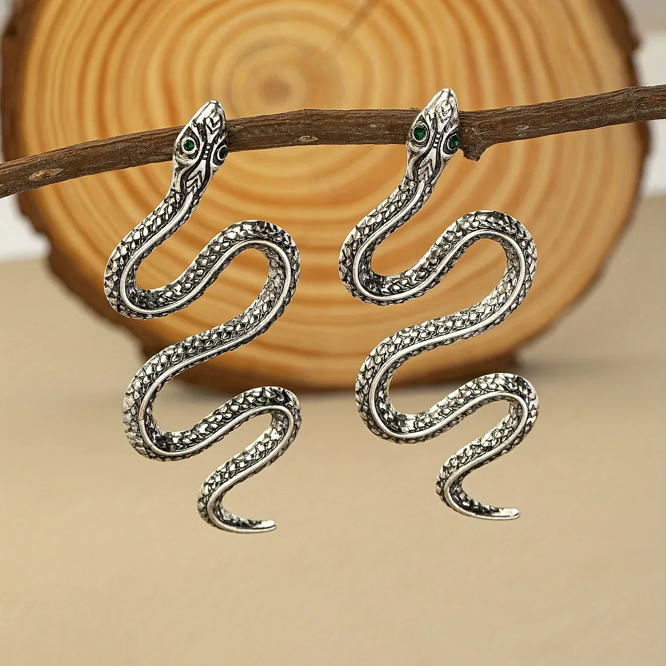 Boucles d'oreilles en forme de serpent - AgorAstrA