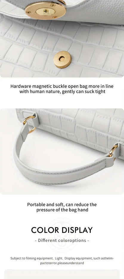 Sac à Main Femme Haut de Gamme Motif Crocodile - Luxe Élégant - AgorAstrA