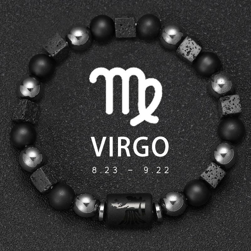 Bracelet Zodiaque Pierre Naturelle - 12 Signes Astrologiques Unisexe - AgorAstrA