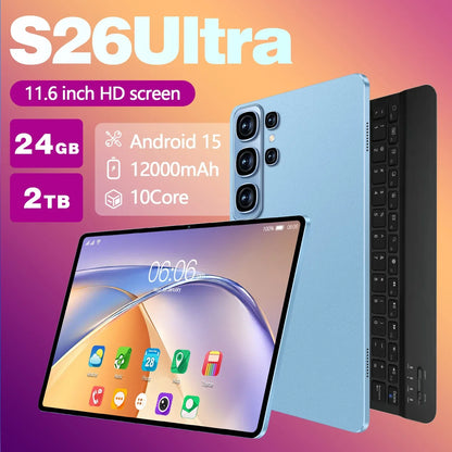 Tablette Android 15 S26Ultra 11 Pouces 24Go RAM 2To - Double SIM 4G/5G - AgorAstrA