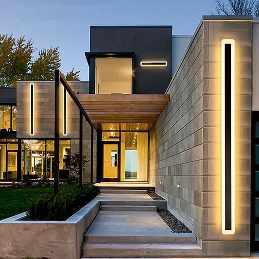 Applique Murale Linéaire Extérieur LED 110V/220V Blanc Chaud Jardin - AgorAstrA