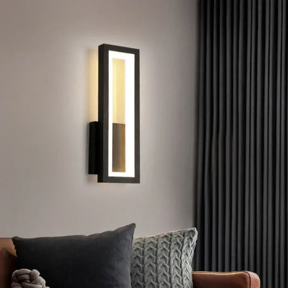 Applique murale minimaliste moderne pour la décoration intérieure (salon, chambre, chevet), 16 W, AC96V-260V, éclairage LED noir et blanc, décoration de couloir - AgorAstrA