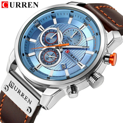 Montre Homme CURREN Fashion Date Quartz - Chronographe Luxe Sport - AgorAstrA