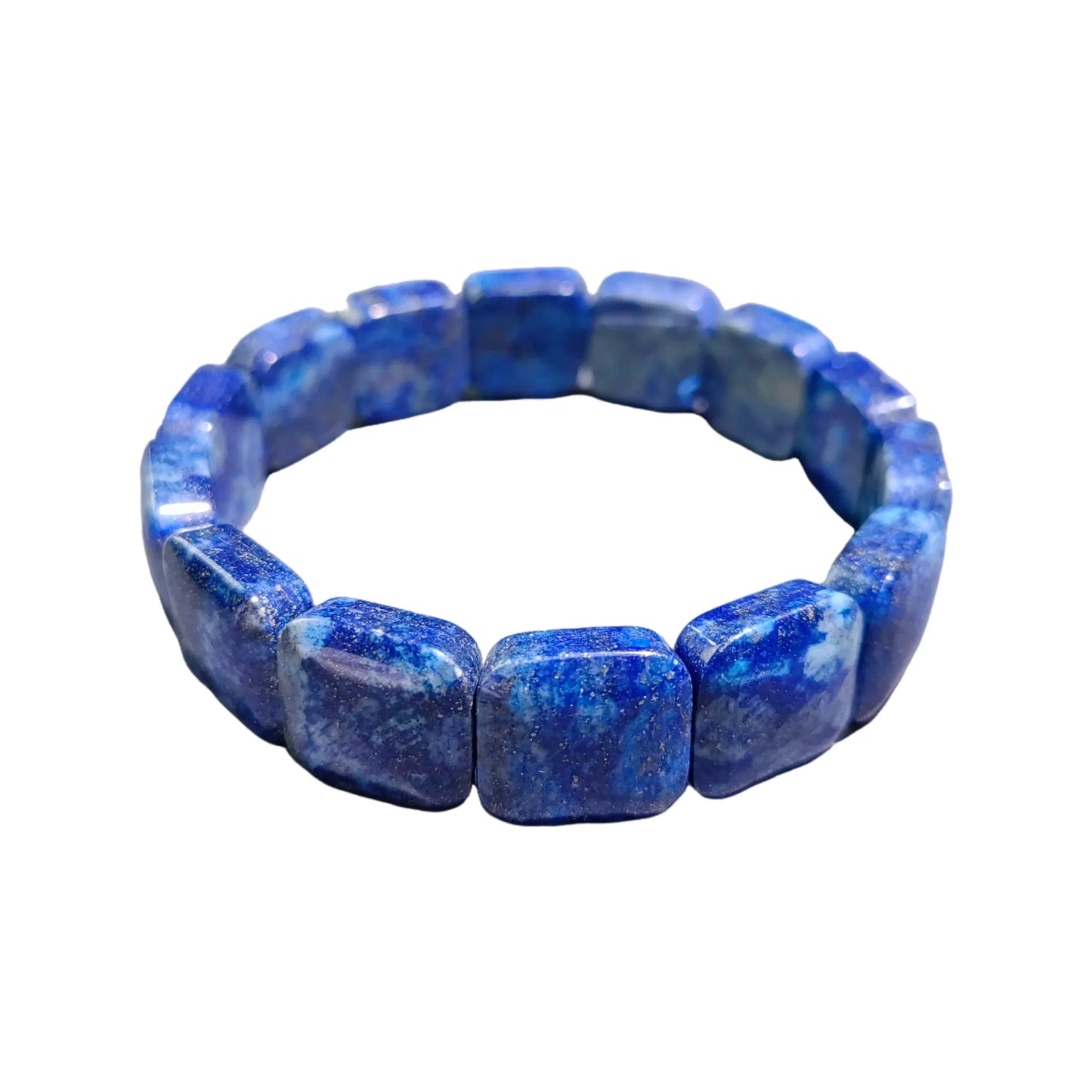 Bracelet Perles Lapis Lazuli Bleu - Design Personnalisé Kyanite - Bijou Mode Cadeau - AgorAstrA