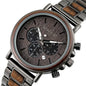 Montre Homme BOBO BIRD Bois Chronographe - Style Militaire Coffret Cadeau - AgorAstrA