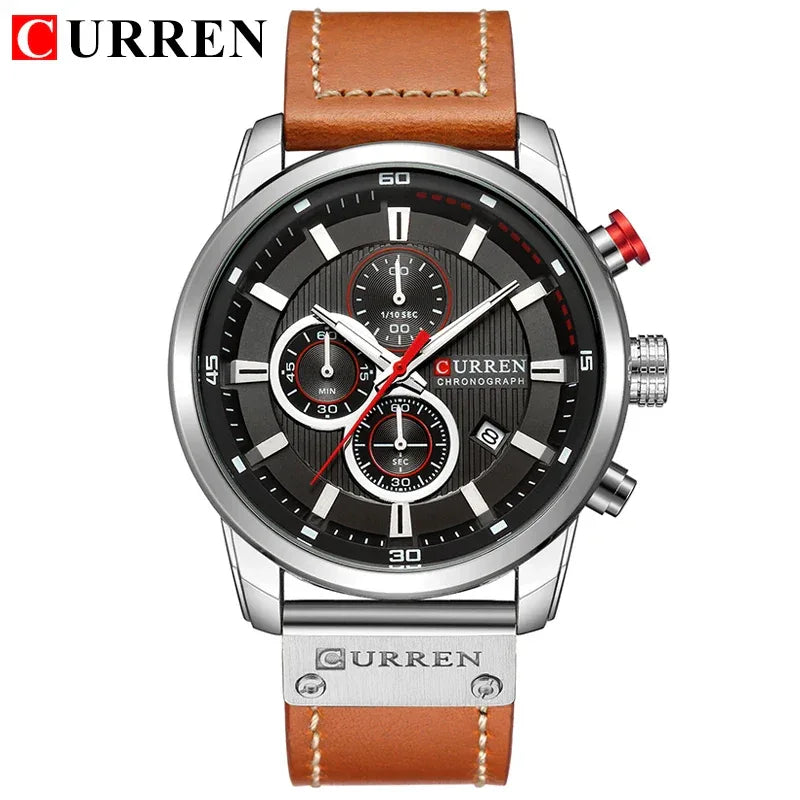 Montre Homme CURREN Fashion Date Quartz - Chronographe Luxe Sport - AgorAstrA