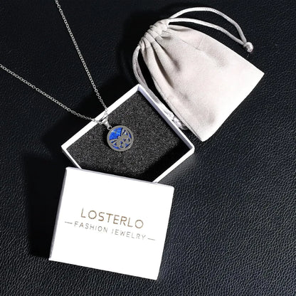 Collier Papillon TG - Pendentif Lapis Lazuli - Acier Inoxydable 45cm - Artisanal Premium - AgorAstrA