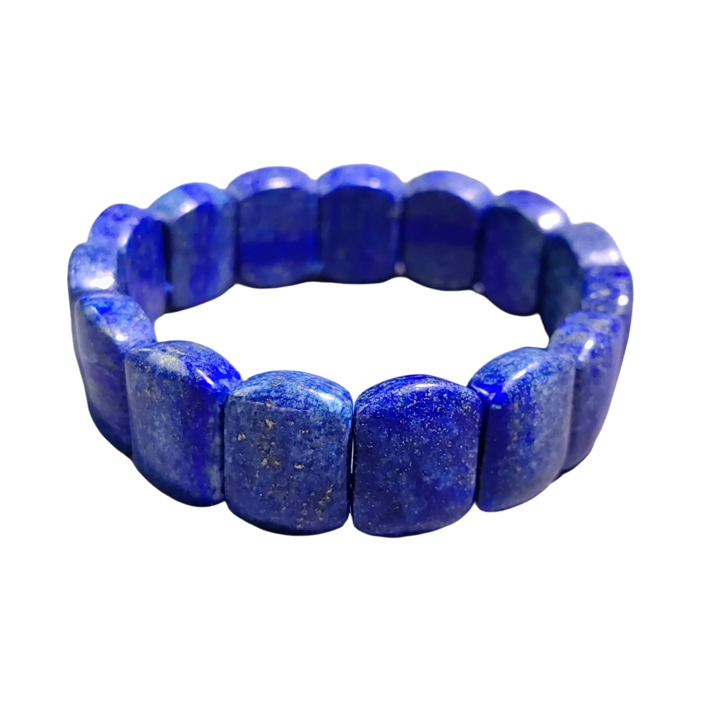 Bracelet Lapis Lazuli Perles - Chaîne Ajustable - Pierre Naturelle Bleue DIY - AgorAstrA