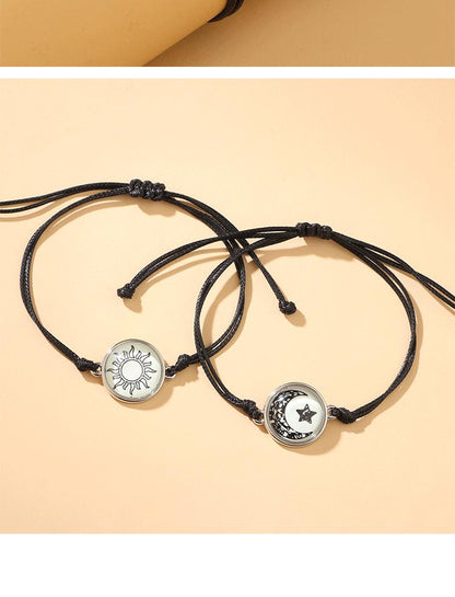 Bracelet Unisexe Breloques Papillon Soleil Lune Pierres Lumineuses Kevlar - AgorAstrA