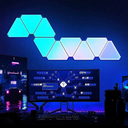 Lampe Triangulaire LED RGB DIY Contrôle App Wi-Fi Bluetooth Musique Gaming - AgorAstrA