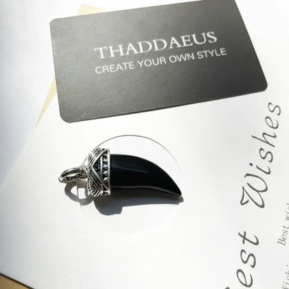 Pendentif Ethnique Maori Dent Tigre - Bijou Unisexe Symbolique Cadeau - AgorAstrA