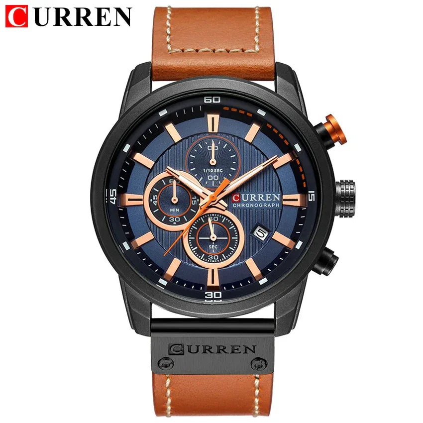 Montre Homme CURREN Fashion Date Quartz - Chronographe Luxe Sport - AgorAstrA