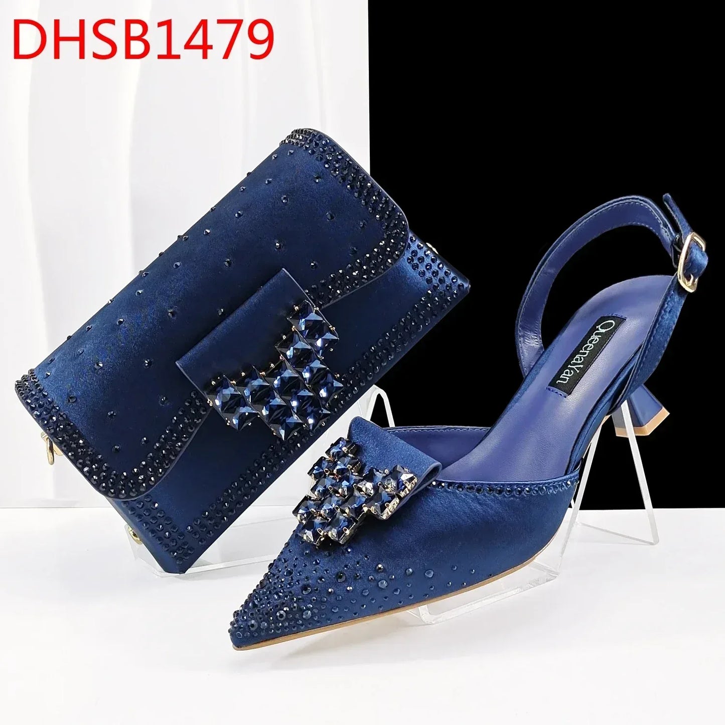 Chaussures Soirée Africaines Femme Bout Pointu avec Sac Assorti Mariage - AgorAstrA