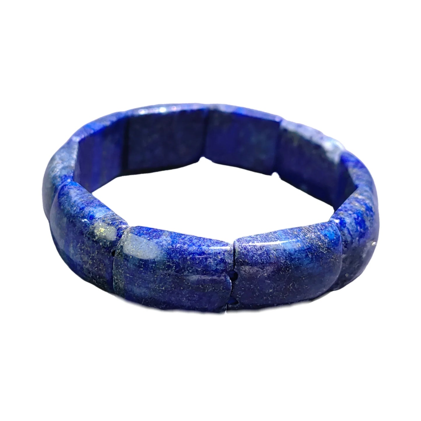 Bracelet Lapis Lazuli Perles - Chaîne Ajustable - Pierre Naturelle Bleue DIY - AgorAstrA