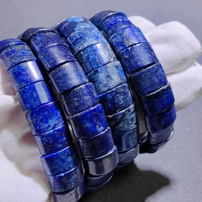 Bracelet Perles Lapis Lazuli Bleu - Design Personnalisé Kyanite - Bijou Mode Cadeau - AgorAstrA