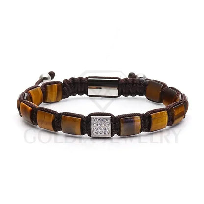 Bracelet Perles Agate 8mm Goldix - Œil de Tigre Lapis Malachite Onyx - Homme Cadeau - AgorAstrA