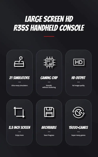 Console Portable Rétro Arkos R35S/R36S - Écran 3.5" 64GB/128GB Jeux Vidéo - AgorAstrA