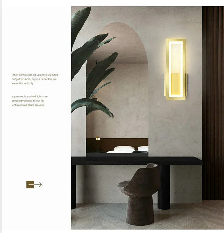 Applique murale minimaliste moderne pour la décoration intérieure (salon, chambre, chevet), 16 W, AC96V-260V, éclairage LED noir et blanc, décoration de couloir - AgorAstrA