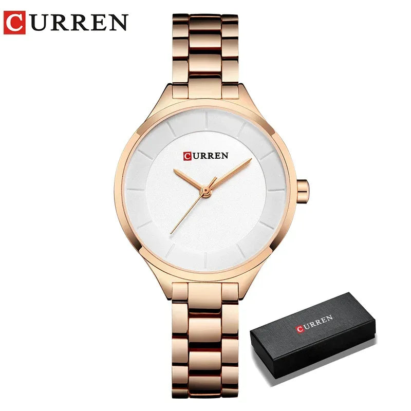 Montre Femme CURREN Acier Inoxydable Quartz Élégante - AgorAstrA